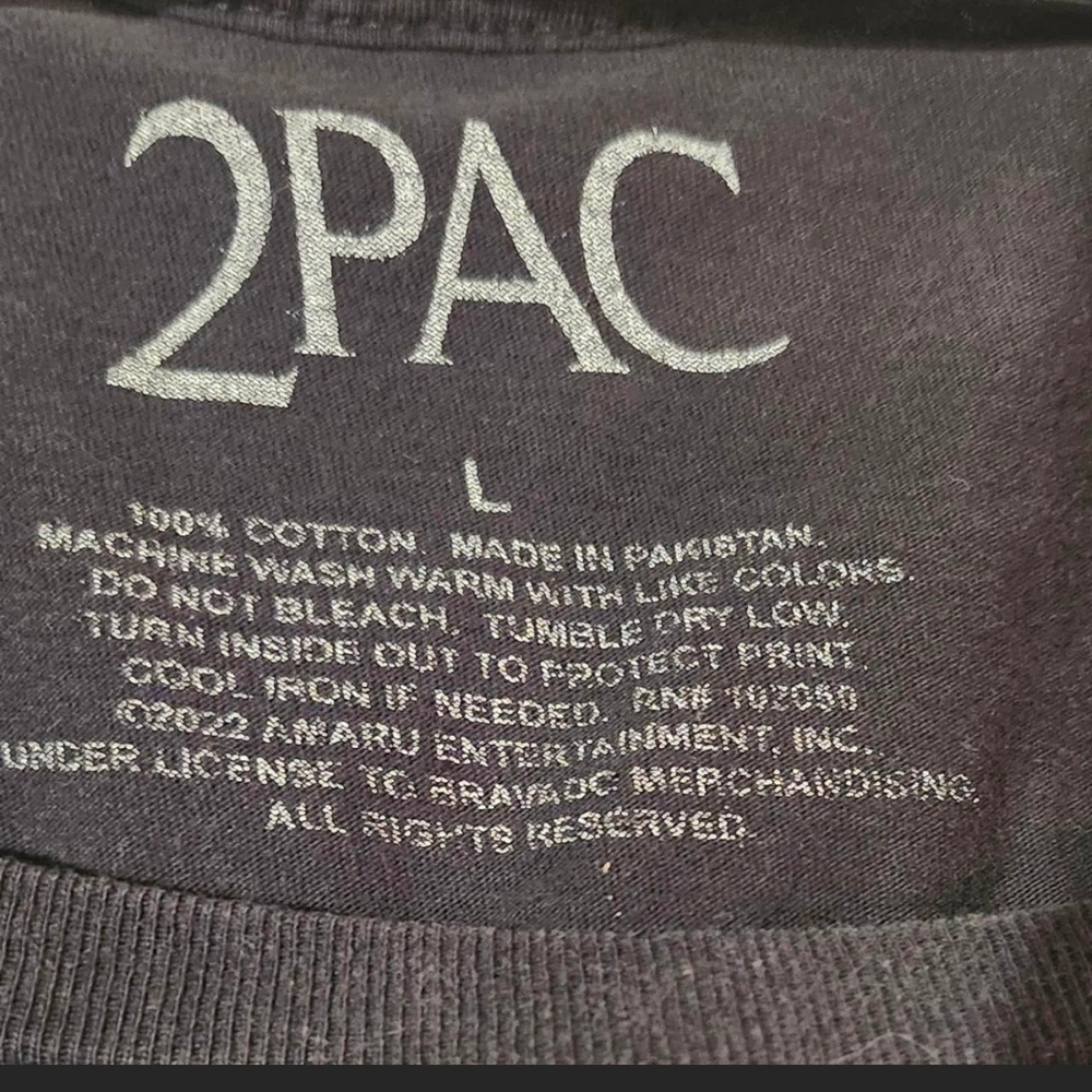 Black Tupac Graphic Tee - Picture 4 of 4